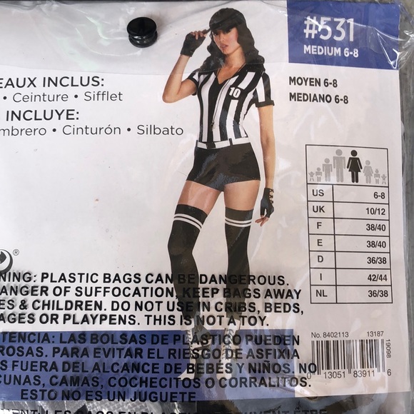 Sexy Umpire Adult Costume! New! - Picture 5 of 6